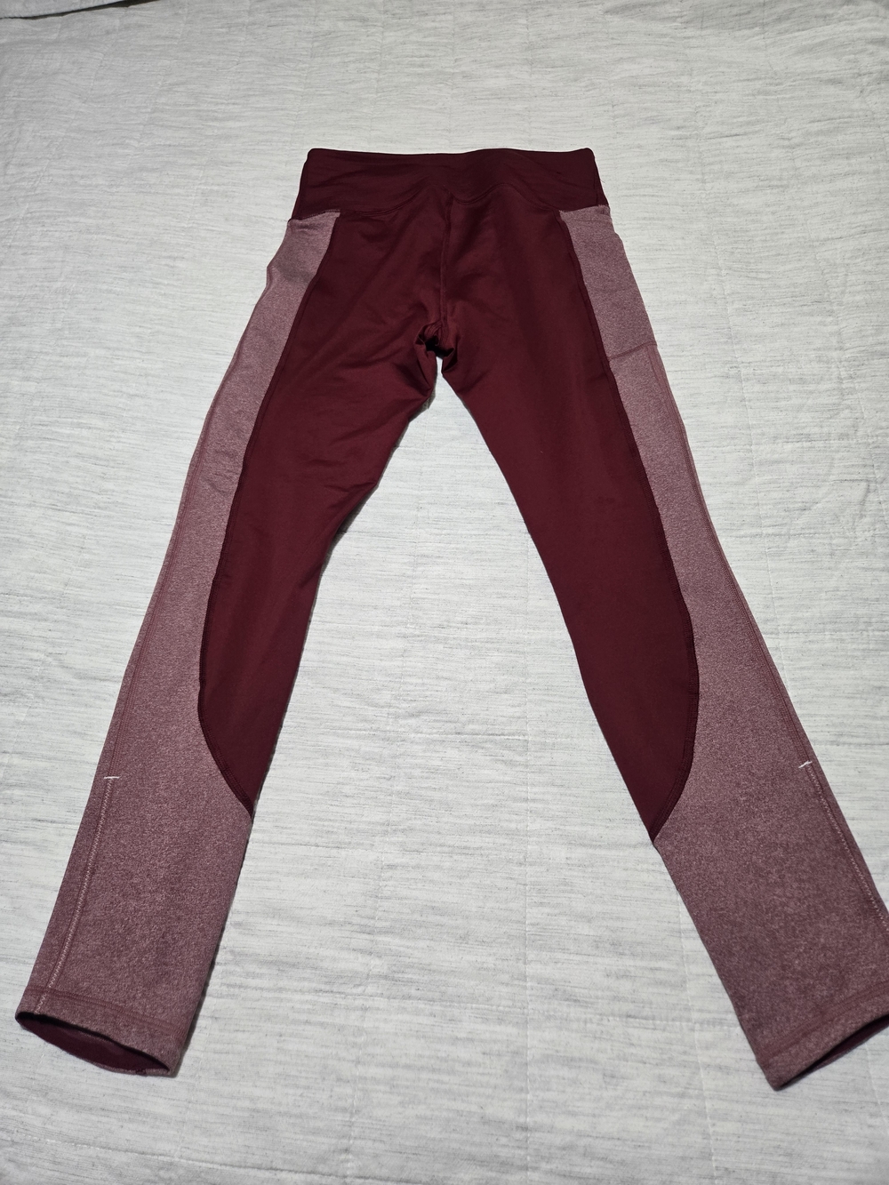 Under Armour Womens Burgundy and Heathered Maroon Leggings - Picture 3 of 9